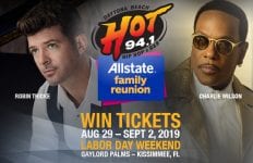 Allstate Family Reunion concerts with Robin Thicke and Charlie Wilson — win tickets from HOT 94.1