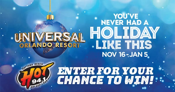 HOT 94.1 Wants You To Enjoy The Holidays At Universal Orlando Resort!